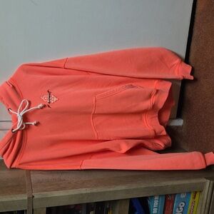 NWT Free People Movement Final Call Hoodie- Neon Coral- Size Small